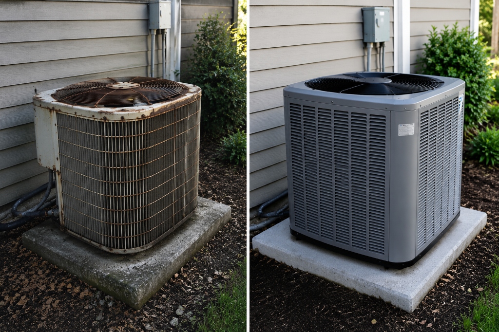 AC Unit Before and After