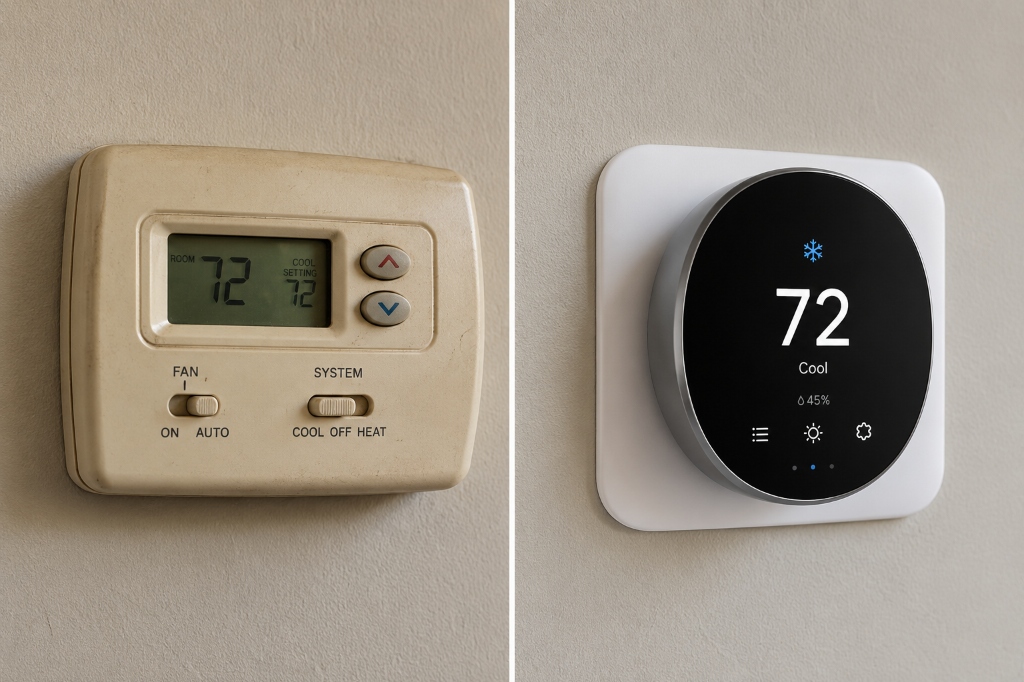Thermostat Before and After